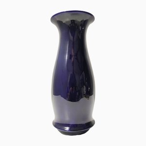 Blue Lacquered Ceramic Vase Attributed to Guido Andlovitz for Lavenia, Italy