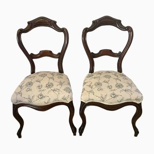 Set of Antique Victorian Walnut Side Chairs