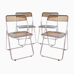 Chairs Plia by Giancarlo Piretti for Castelli, 1970s, Set of 4
