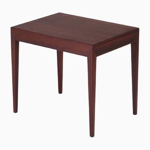 Side Table with Drawer in Rosewood by Severin Hansen for Haslev Møbelsnedkeri, 1950s