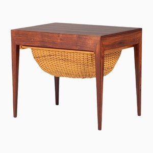 Rosewood Sewing Table by Severin Hansen for Haslev Møbelsnedkeri