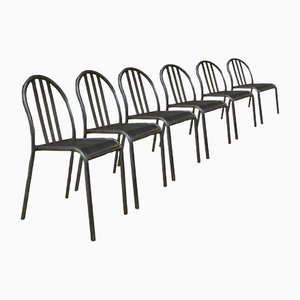 Industrial and Stackable Metal Chairs by Mallet Stevens, 1950s, Set of 6