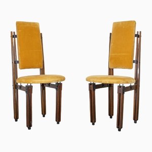 Chaises Modernes en Noyer, Italie, 1960s, Set de 2