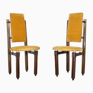 Italian Modern Walnut Chairs, 1960s, Set of 2