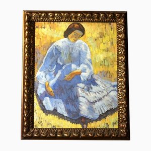 Retrato de mujer, 1927, óleo sobre lienzo, enmarcado