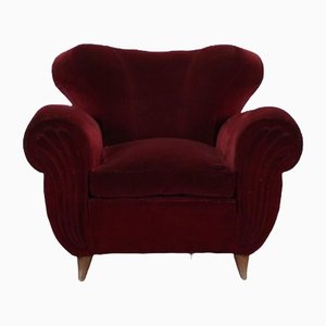 Vintage Velvet Lounge Chair
