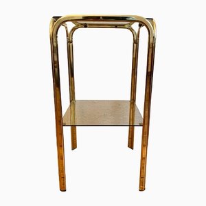 Golden Side Table or Flower Stand, 1970s