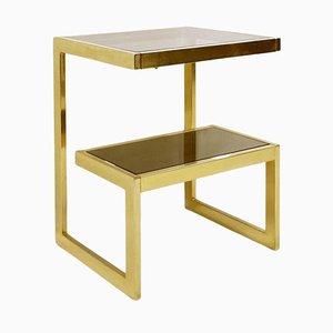Mid-Century Modern Gold-Plated Side Table from Belgo Chrome, 1970s