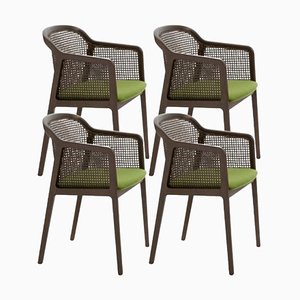 Canaletto Vienna Little Armchairs in Acid Green by Colé Italia, Set of 4