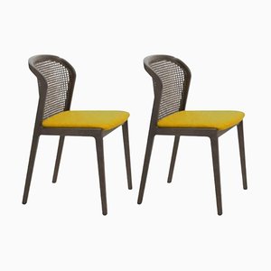 Canaletto Vienna Little Armchairs in Ochre by Colé Italia, Set of 2