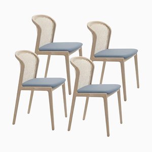 Vienna Chairs in Beech & Wisteria Velvetforthy Fabric by Colé Italia, Set of 4