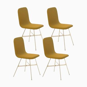 Tria Chair in Gold with Curry Upholstery by Colé Italia, Set of 4