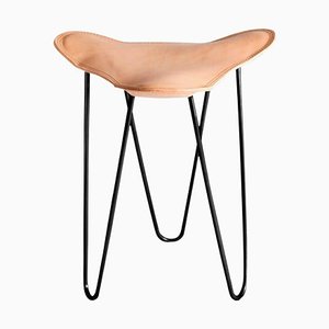 Natural and Black Trifolium Stool by OX DENMARQ