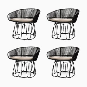 Black Circo Lounge Chairs by Sebastian Herkner, Set of 4