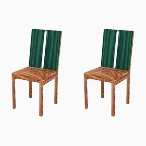 Chairs with Two Stipes by Derya Arpac, Set of 2