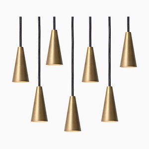 3491-6 Massiv Pendant Lamps by Henrik Tengler for Konsthantverk, Set of 7