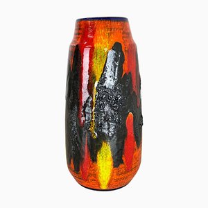 German Super Color Fat Lava Vase Scheurich, 1970s