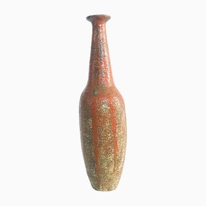 Midcentury Studio Pottery Tall Thick Glazed Vase, 1960s