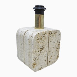 Vintage Travertine Table Lamp from Fratelli Mannelli