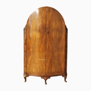 Mueble redondo de madera nudosa de nogal, años 20