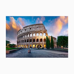 Ventdusud, Colisée à Rome au crépuscule, Italie, Papier Photographique