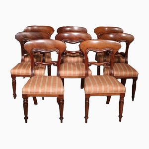 Vintage Mahogany Dining Chairs, Set of 8