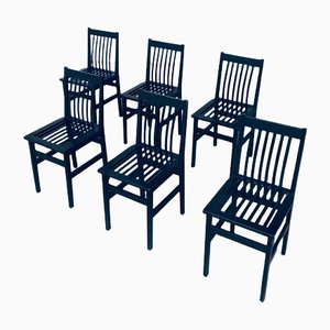 Milan Dining Chair Set by Aldo Rossi for Molteni, Italy, 1987, Set of 6