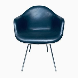 Mid-Century Black Leather Dax Armchair by Charles & Ray Eames for Herman Miller, 1960s