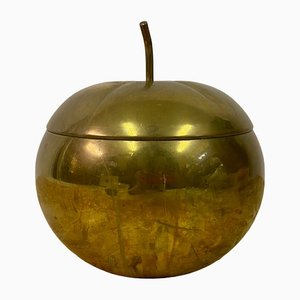 Italian Brass Apple Pot Bucket, 1970s