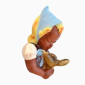 Wall Mask Child with Fawn from Cortendorf, 1950s
