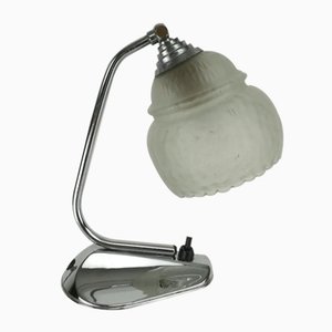 Lámpara de mesita de noche cromada, años 60