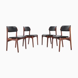 Rosewood Dining Chairs by Erik Buch, 1960s, Set of 4
