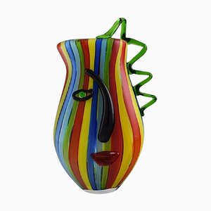Große mundgeblasene Picasso Vase aus Muranoglas, Venedig, 1980er