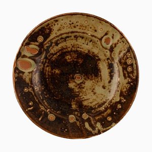 Runder Teller aus glasierter Keramik von Hans Henrik Hansen für Royal Copenhagen