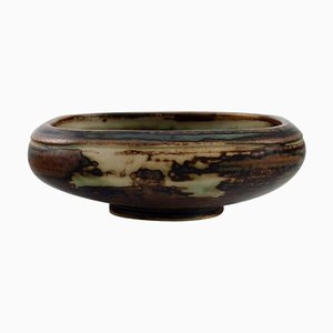 Glazed Ceramics Bowl on Foot by Bode Willumsen for Royal Copenhagen,
