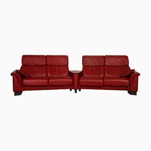 3-Seater Dark Red Paradise Leather Sofa from Stressless