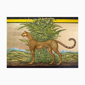 Peinture à l'Huile Adriano Pompa, Maremma Cheetah, 2020