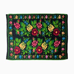 Bohemian Rug with Floral Design