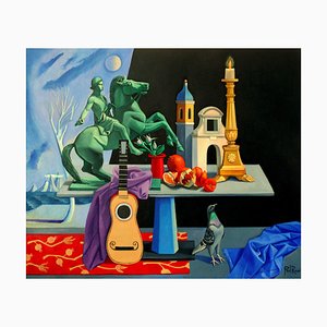 Paul Rossi, Poets Table, Still Life Oil Painting, 2021