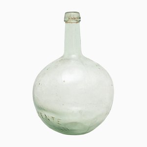 Antique French Demijohn Glass Bottles, Barcelona, 1950s, Set of 2