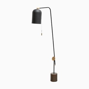 Lampada 1417-8 KNEKT in ottone nero opaco di Konsthantverk