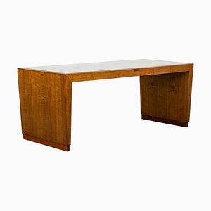 Low Table in Wood and Glass by Gio Ponti for Banca Nazionale Del Lavoro, 1950