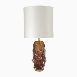 Brutalist Table Lamp in Blown Glass