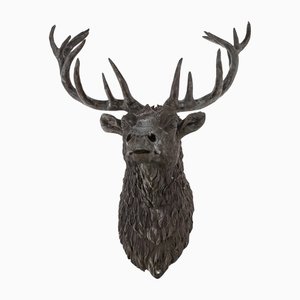 Life Size Bronze Stags Head