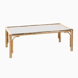 France Brass Coffee Table by Maison Jansen, 1970s