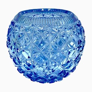 Polish Blue Ball Vase, 1970s