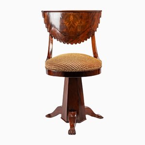 Mahogany Veneer Chair, 19th-Century