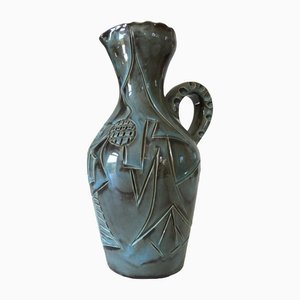 Brocca in ceramica di Huguette Bessone, anni '60