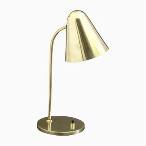 Mid-Century French Adjustable Table Lamp in Brass and Metal by Jacques Biny for Luminalité, 1950s