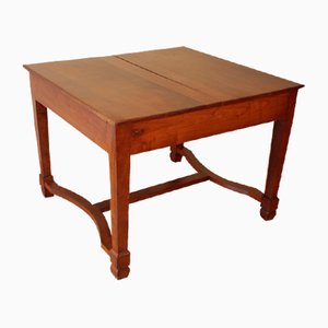 Antique Liberty Italian Extendable Dining Table in Cherry Wood, 1920s